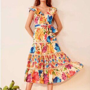 FARM Rio Floral Midi Dress - Multicolor